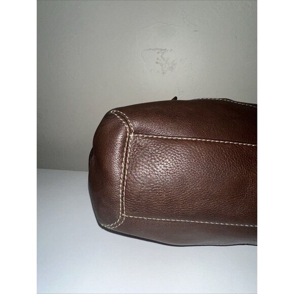 Michael Michael Kors Brown Leather Gold Buckle Purse - Picture 7 of 14